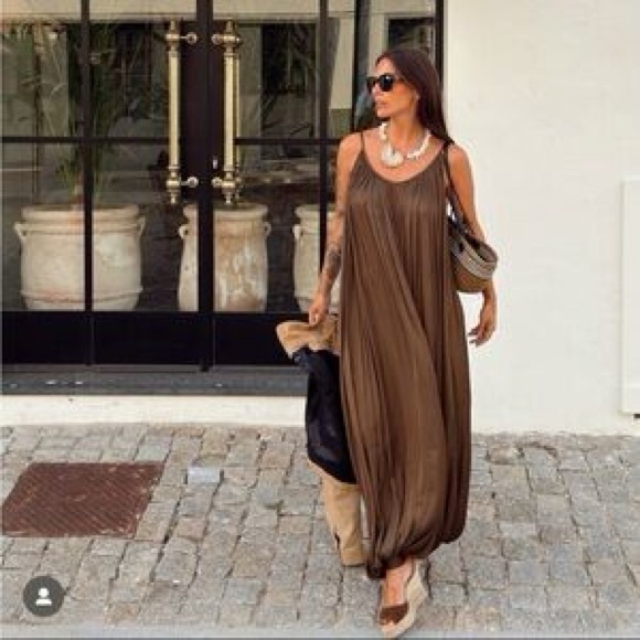 Zara COLLECTION LONG PLEATED JUMPSUIT | M NWT - Picture 9 of 16